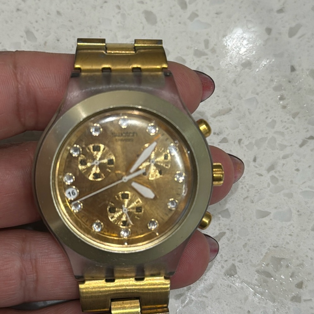 Swatch watch gold perfect condition